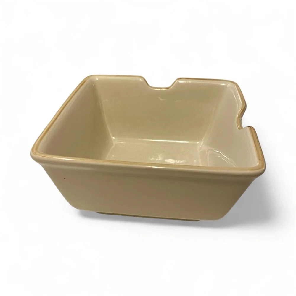 POTTERY BARN ASIAN SQUARE NOODLE BOWL RAMEN BOWL RETIRED DESIGN CHOPSTICK SLOTS